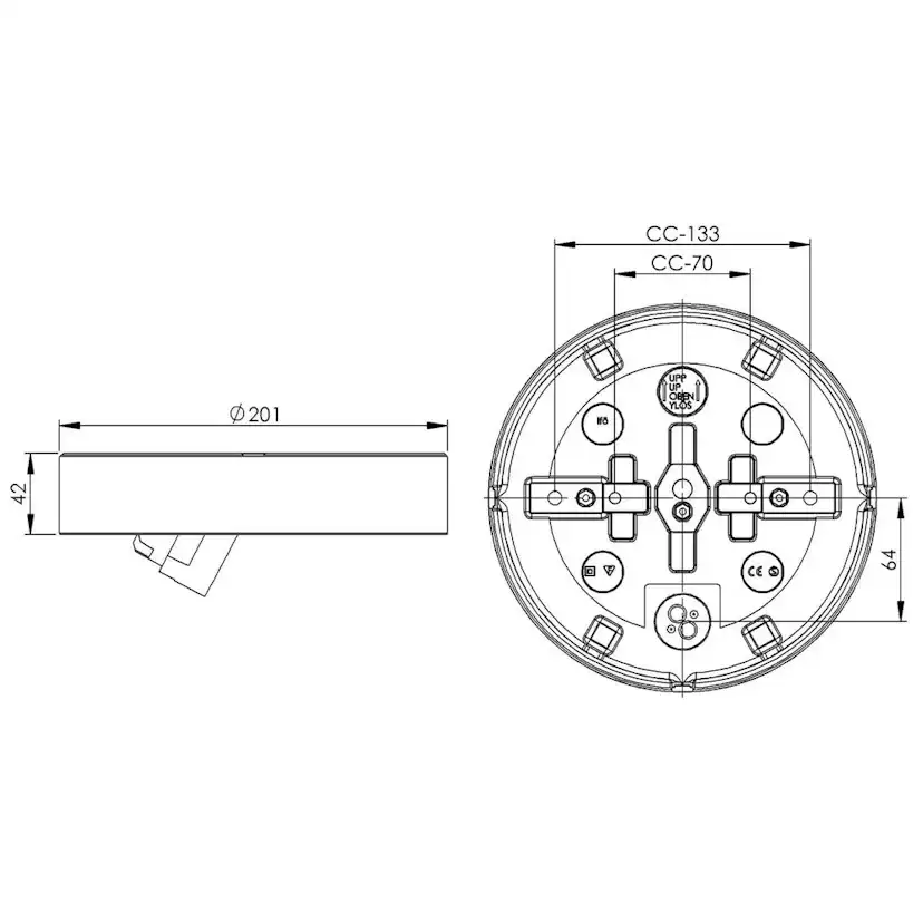Armatursockel Ifö Electric IP44 Rak E27 185,5 mm