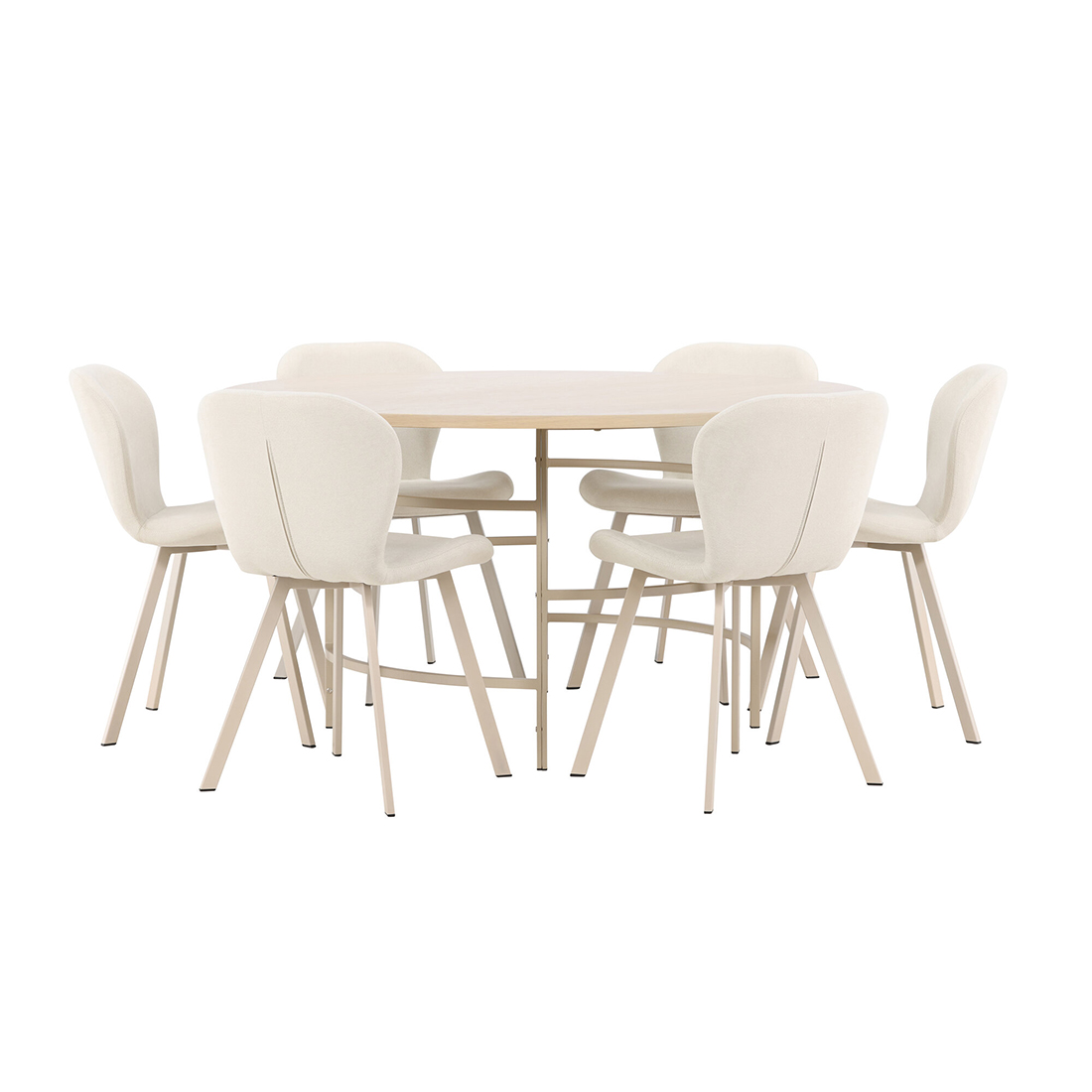 Matgrupp Venture Home Copenhagen Ø140 cm med 6st Lilja Matstolar