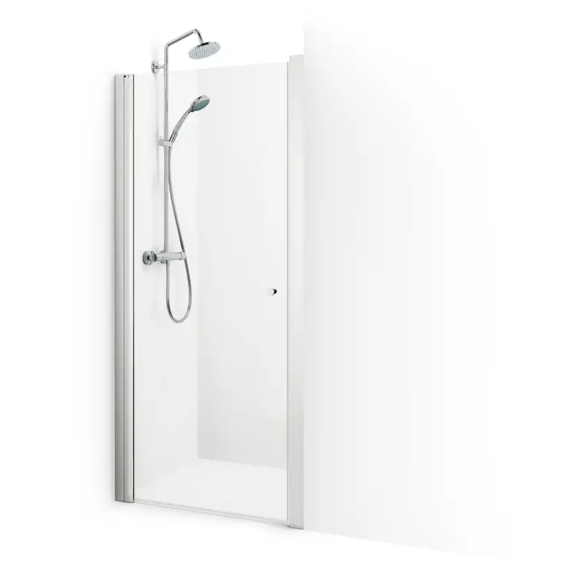 Spirit Nisch 1020-1055 G Ma Kl 1020-1055x1970 mm, Matt Aluminium, Klarglas med Hålgrepp