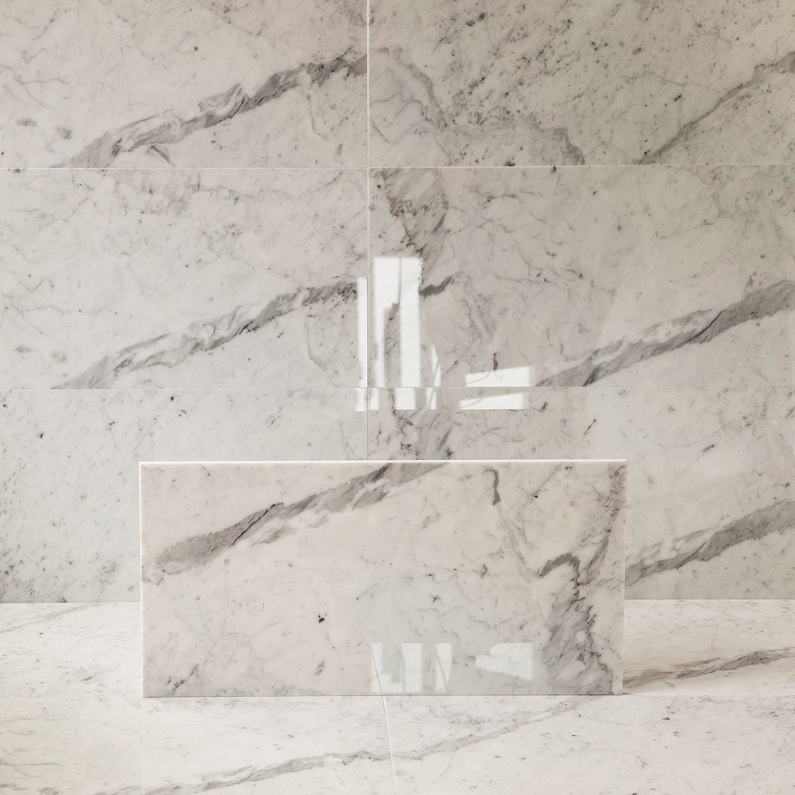 Marmor Arredo Carrara C Polerad Vit 30x60 cm