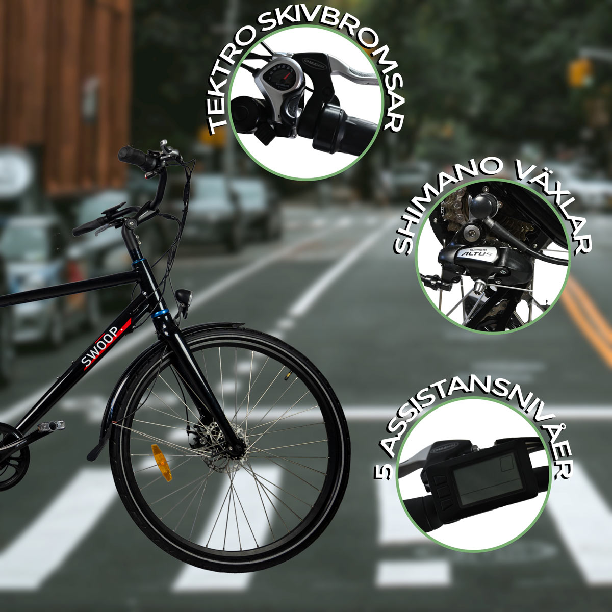 Elcykel Swoop City, herr 28"