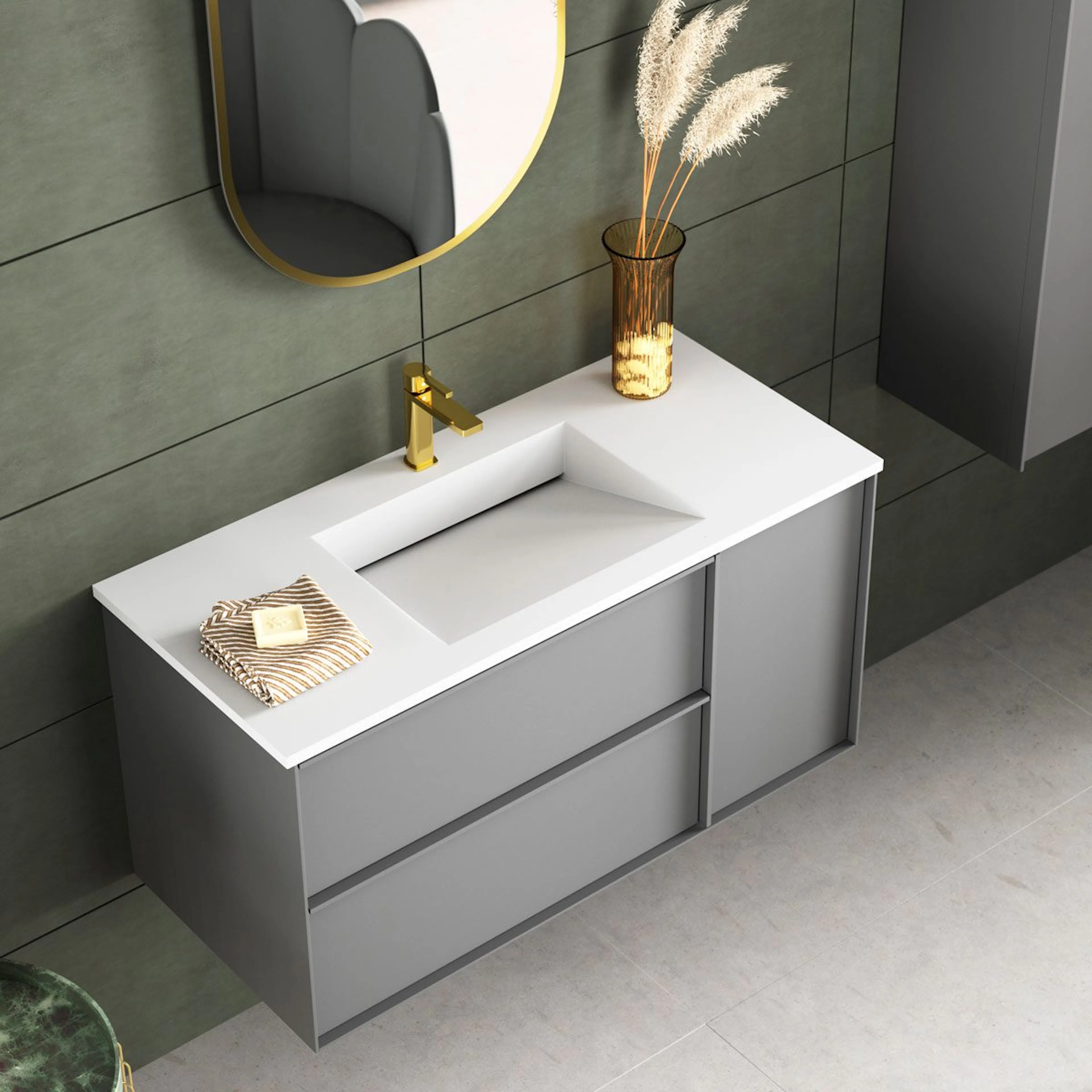 Tvättställ Solid Surface Tenfors Flow Solid Surface