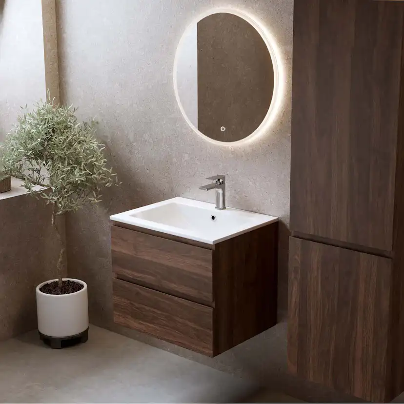 Tvättställsskåp Bathlife Eufori med Tvättställ och Spegel Skina