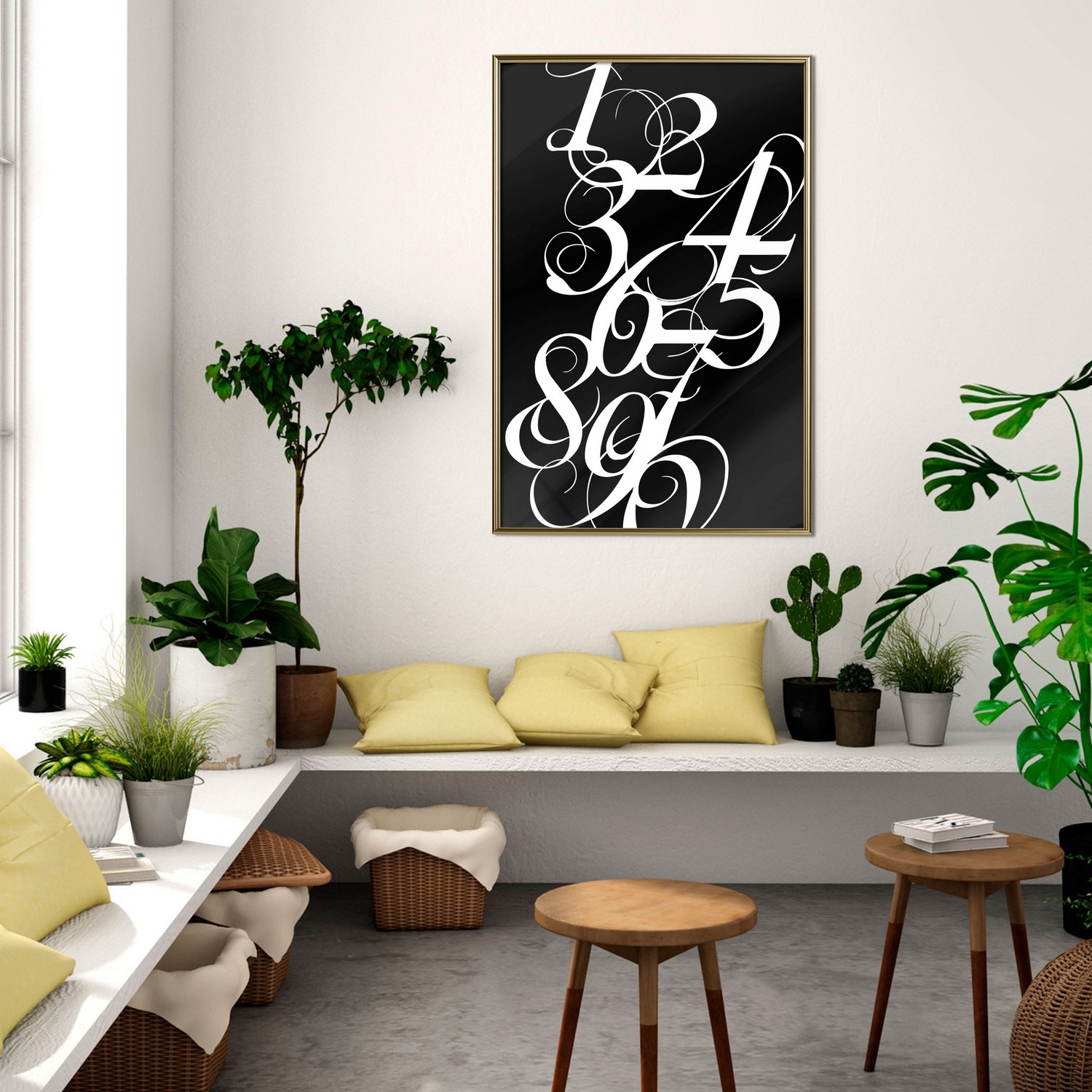 Poster Artgeist Affisch Calligraphy of Numbers