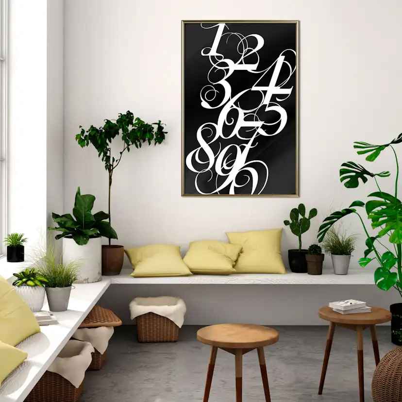 Poster Artgeist Affisch Calligraphy of Numbers
