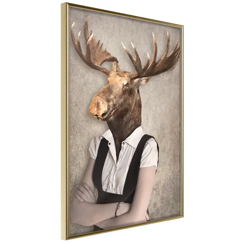 Poster Artgeist Affisch Brainy Moose