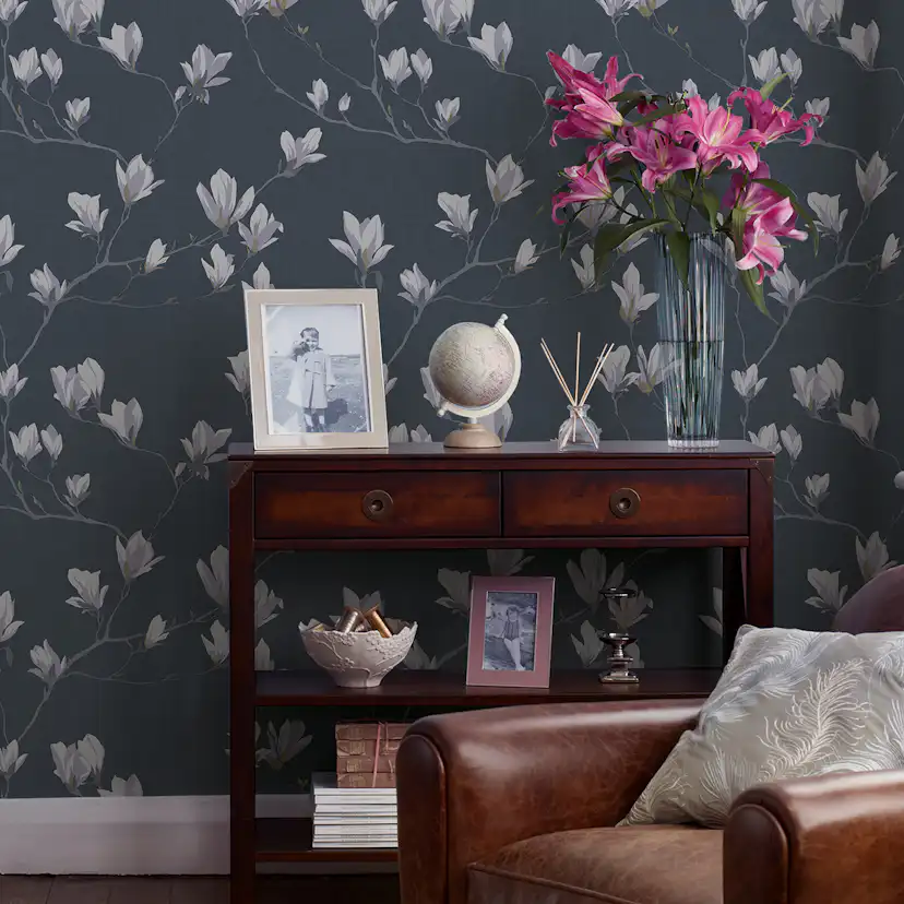 Tapet Laura Ashley Magnolia Grove Dusky Seaspray