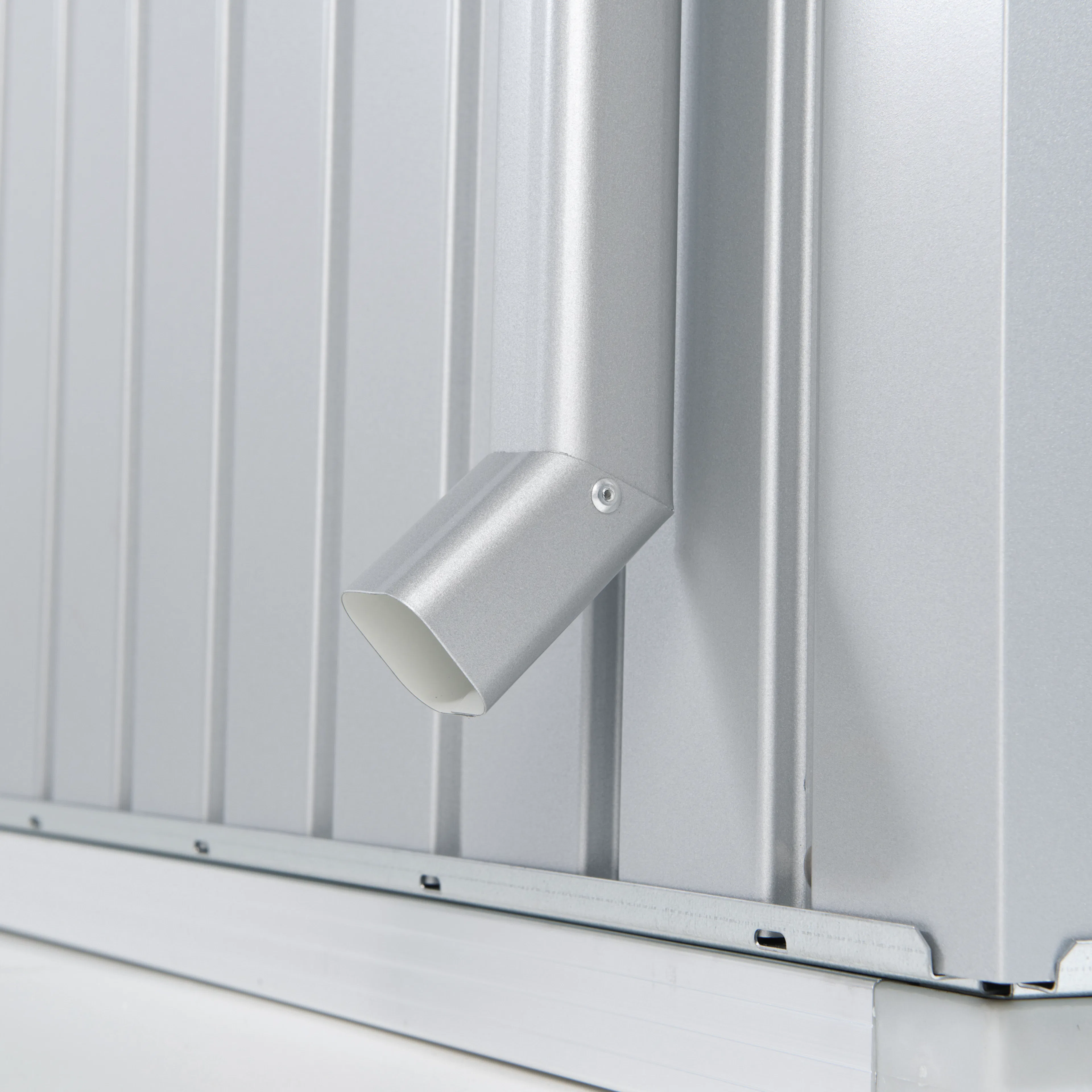 Rainwater downpipe set AvantGarde metallic silver 2pcs. Metallic Silver