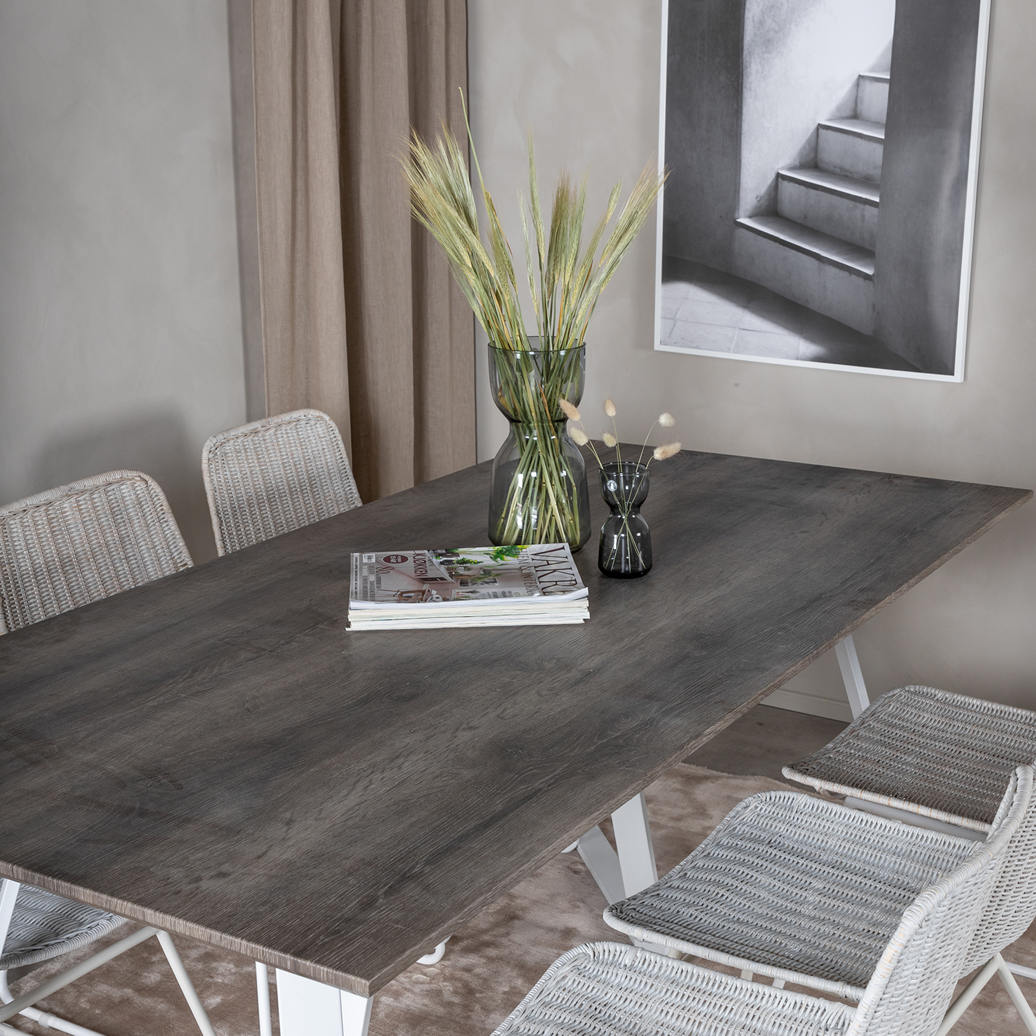 Matgrupp Venture Home Madde med 6 Cornelia Stolar