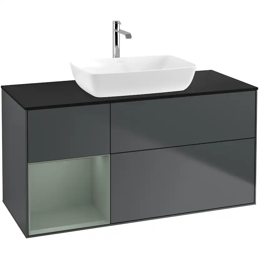 Tvättställsskåp Villeroy & Boch Finion med 3 Lådor Hylla och Bänkskiva för Fristående Tvättställ från Artis & Collaro