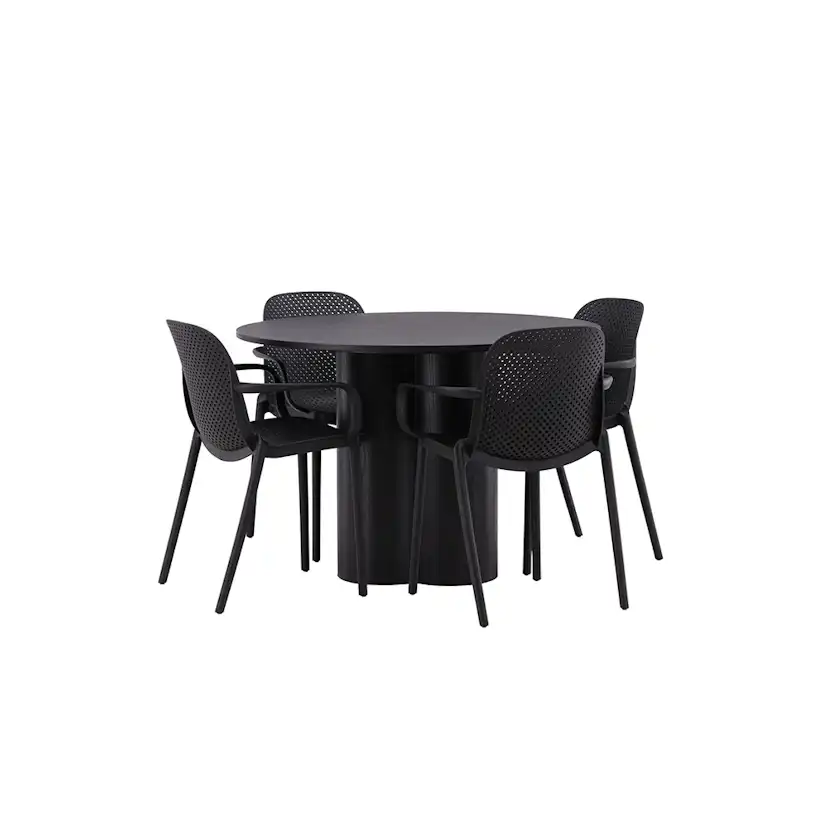 Matgrupp Venture Home Olivia med 4 Baltimore Stolar