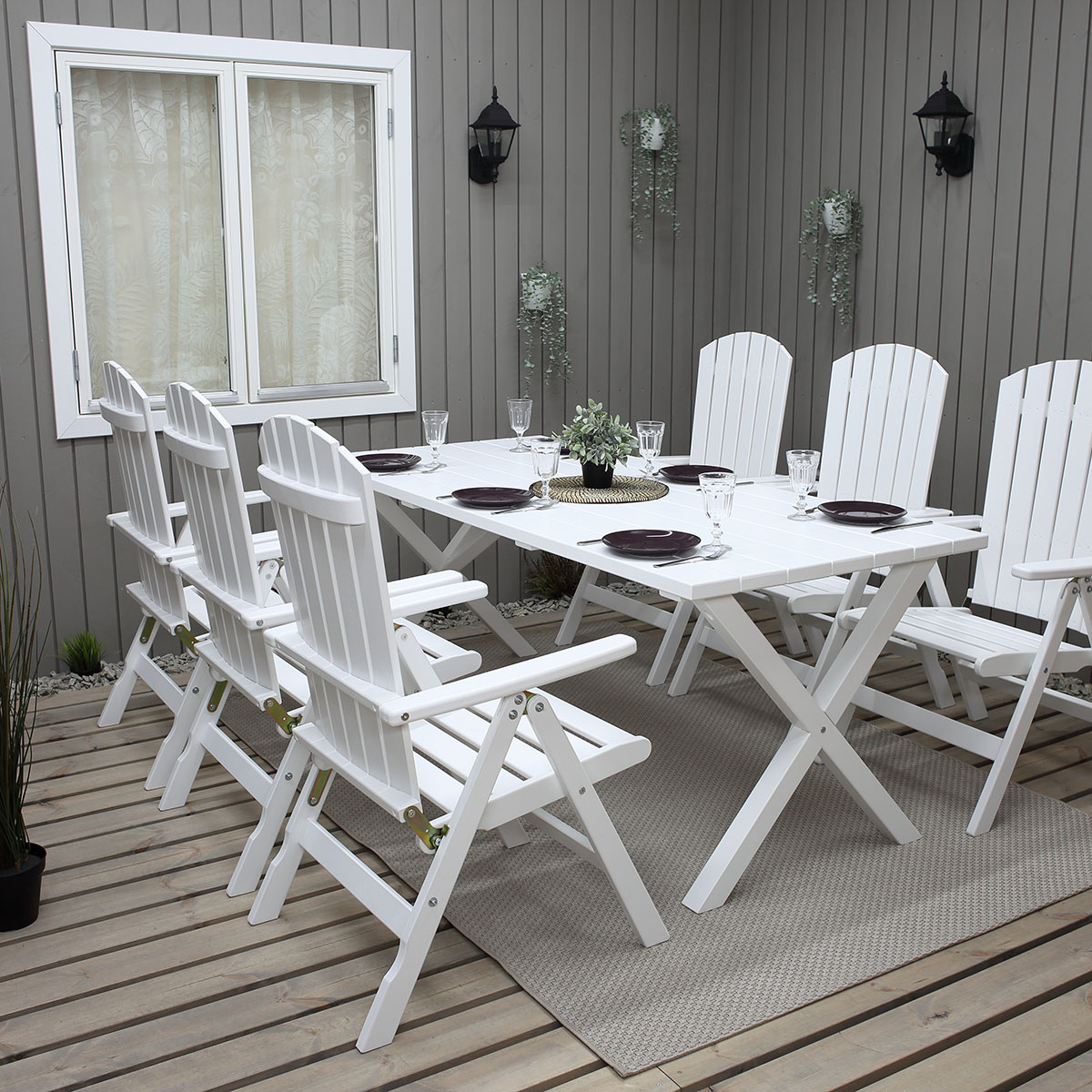 Matgrupp Baltic Garden Scottsdale 190 Med 6 Kungshamn Stolar