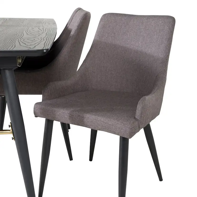 Matgrupp Venture Home Guld med 6 Plake Stolar