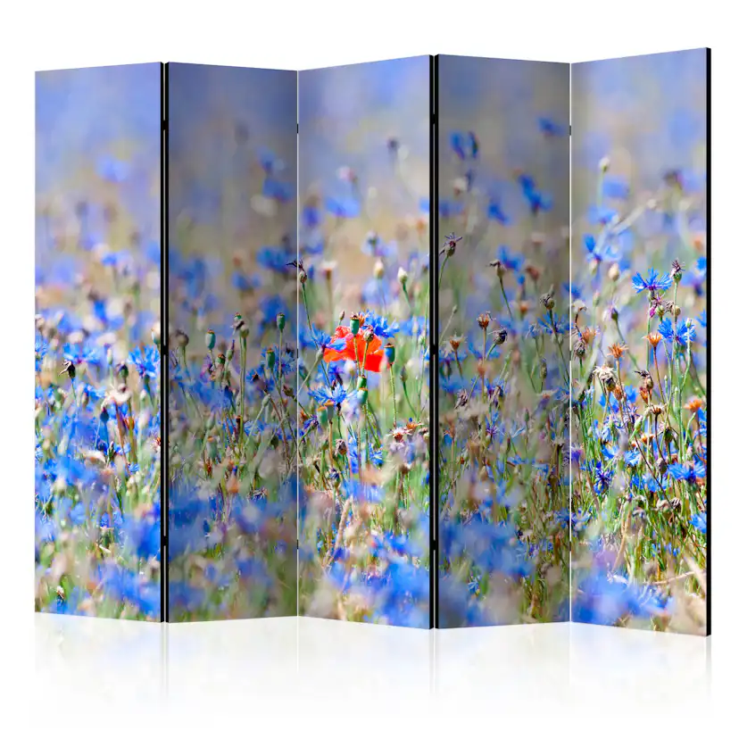 Rumsavdelare Skärmvägg Arkiio A Sky-colored Meadow Cornflowers II 225x172 cm