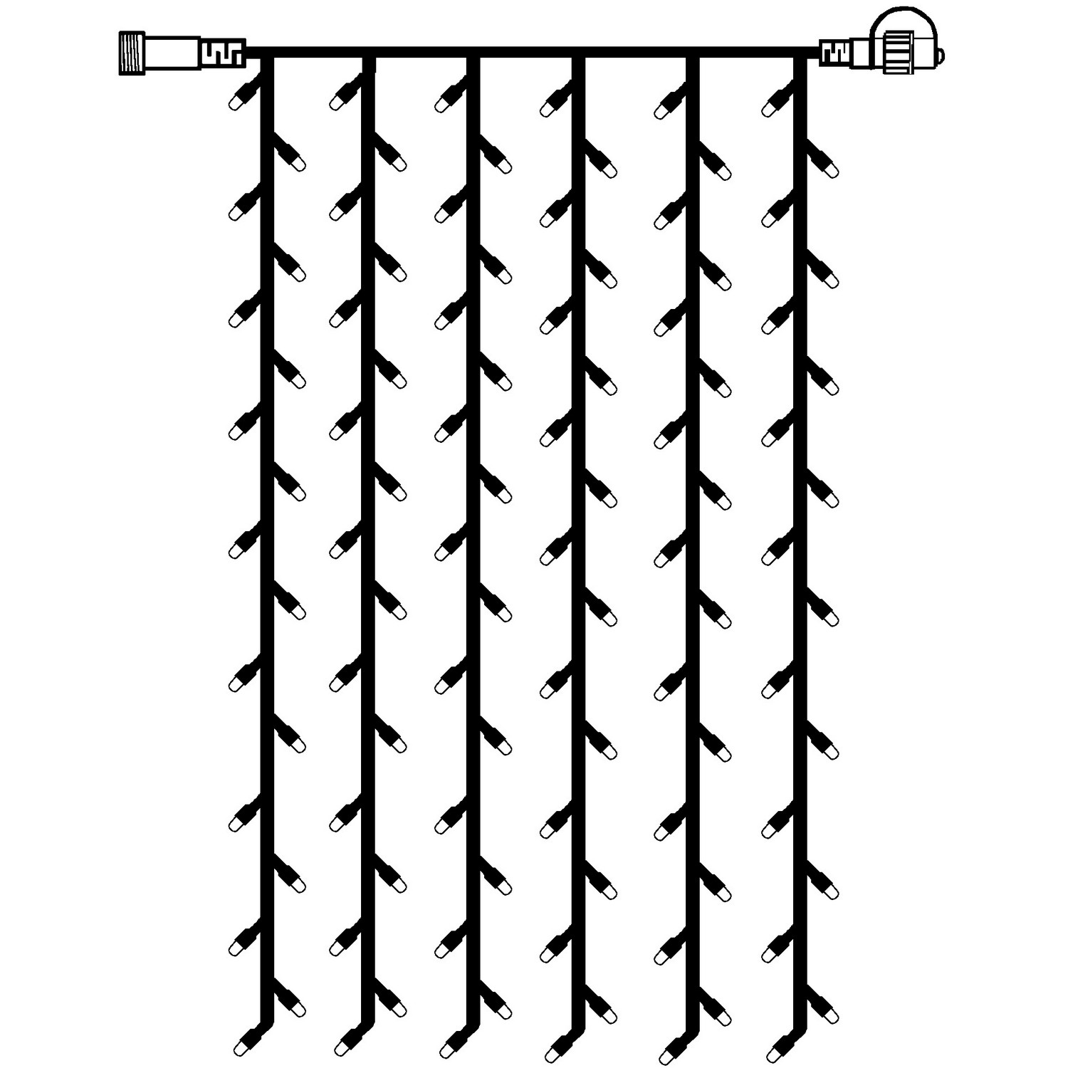 Ljusgardin Extra System LED 102L Varmvit