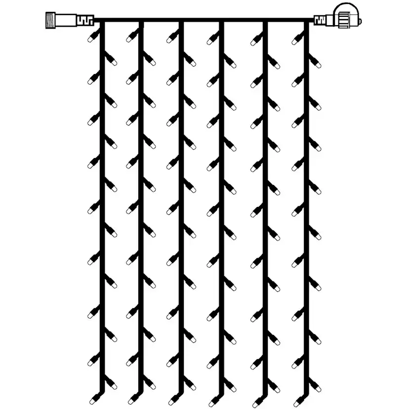 Ljusgardin Extra System LED 102L Varmvit