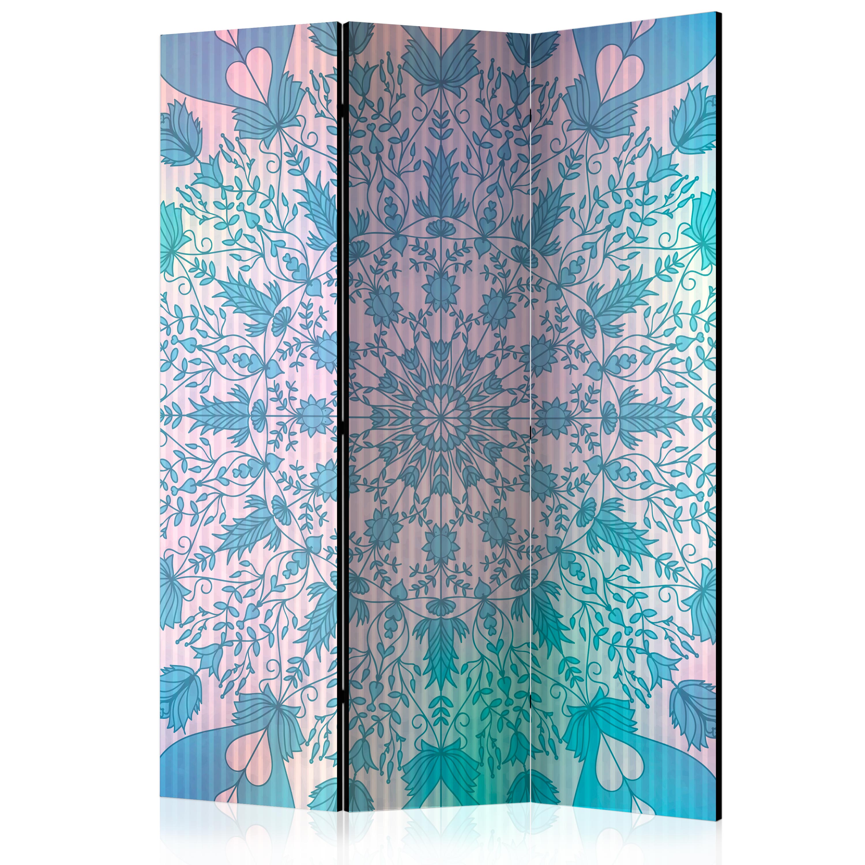 Rumsavdelare Skärmvägg Arkiio Girly Mandala Blue 135x172 cm