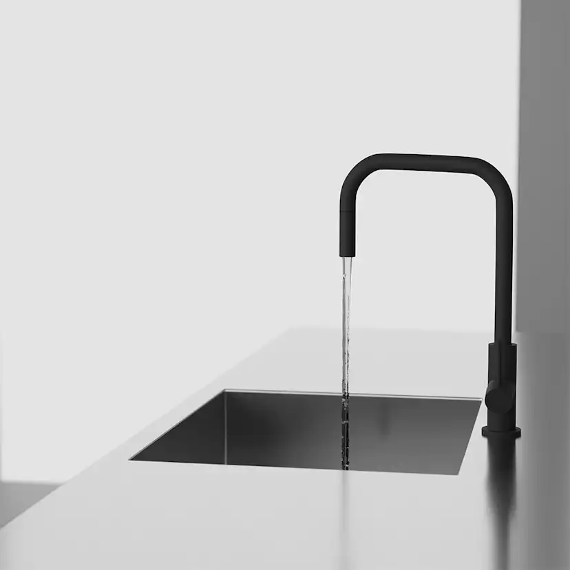 Köksblandare Scandtap Steel Accent Square med Utdragbar Pip