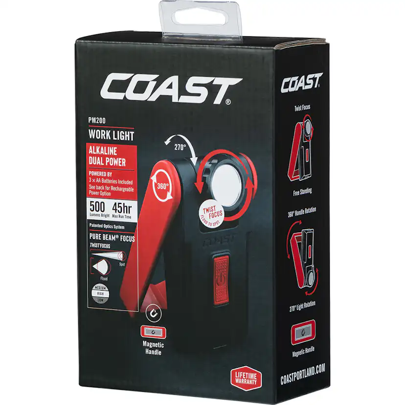 Arbetslampa Coast PM200R 540 Lumen