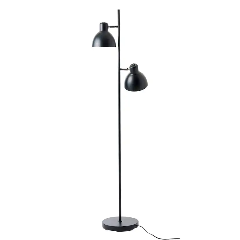 Golvlampa Dyberg Larsen Skagen 2 Lampor Svart/Krom