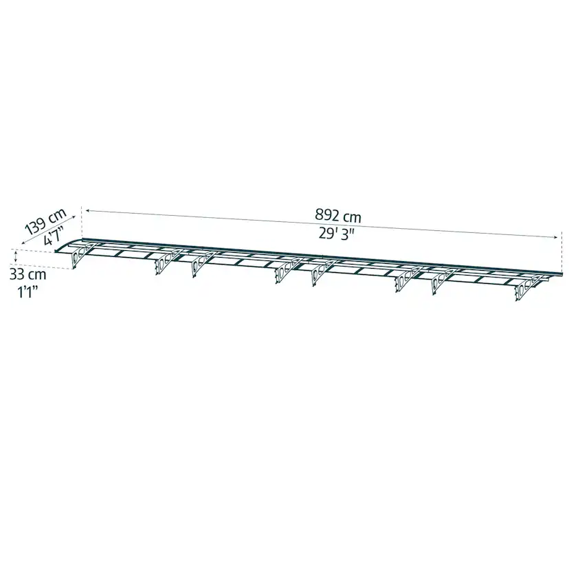 Entrétak Canopia by Palram Bordeaux 1,4 X 8,9 m