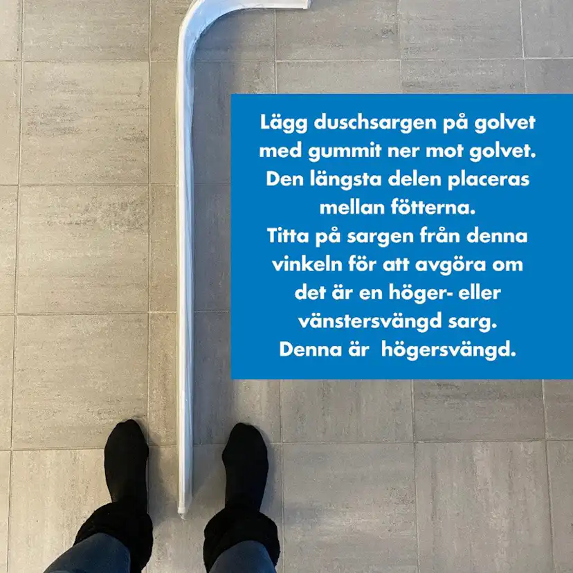 Duschsarg 160 x 100 cm Vänster, Alu Vänster