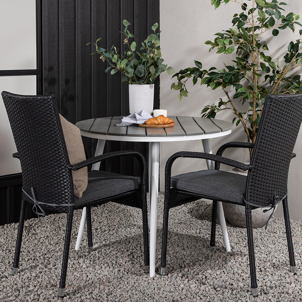 Cafégrupp Venture Home Break Ø90 cm med 2 Anna Stolar