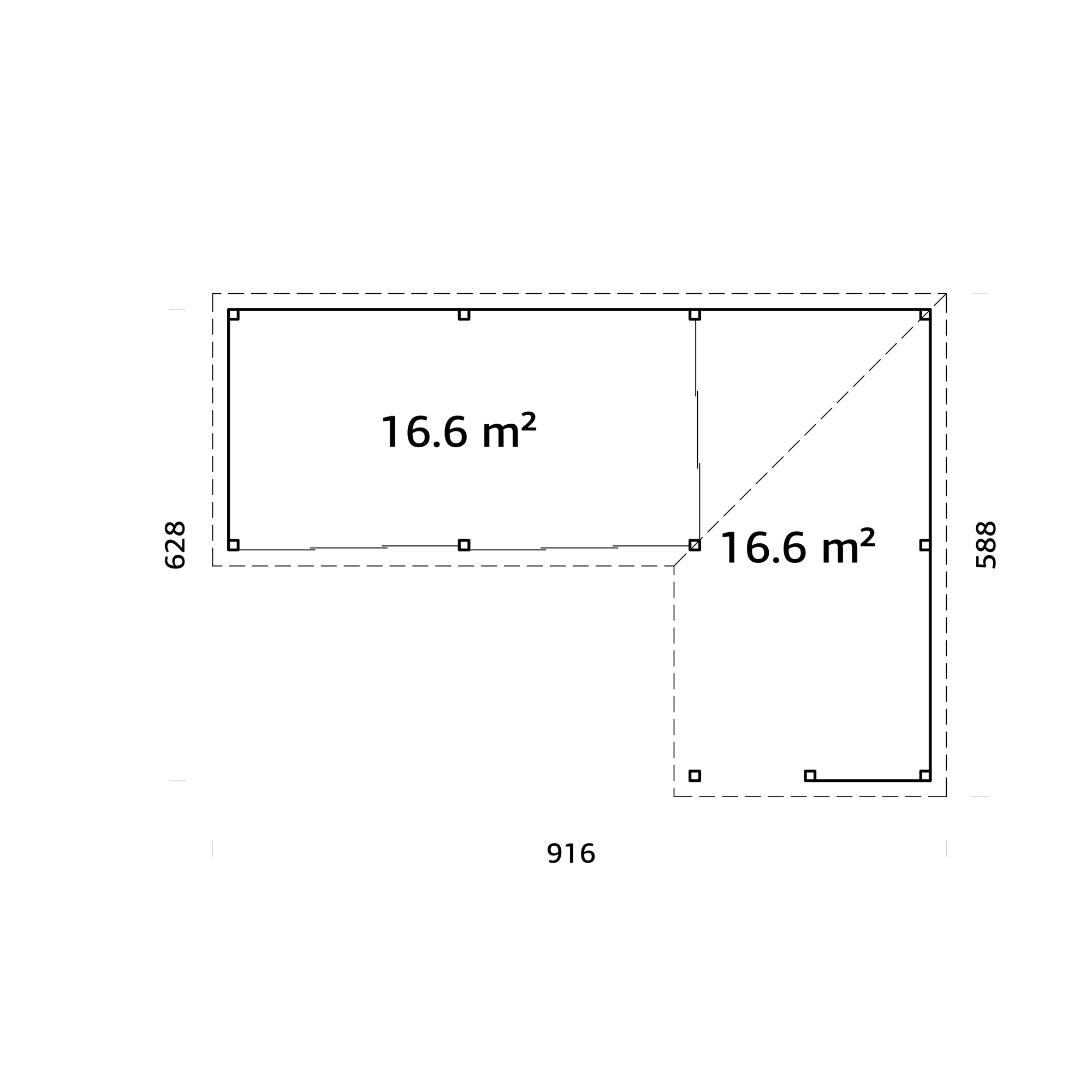 Uterum Palmako Lenna 33,2 m2 Set 720 Slide Plus