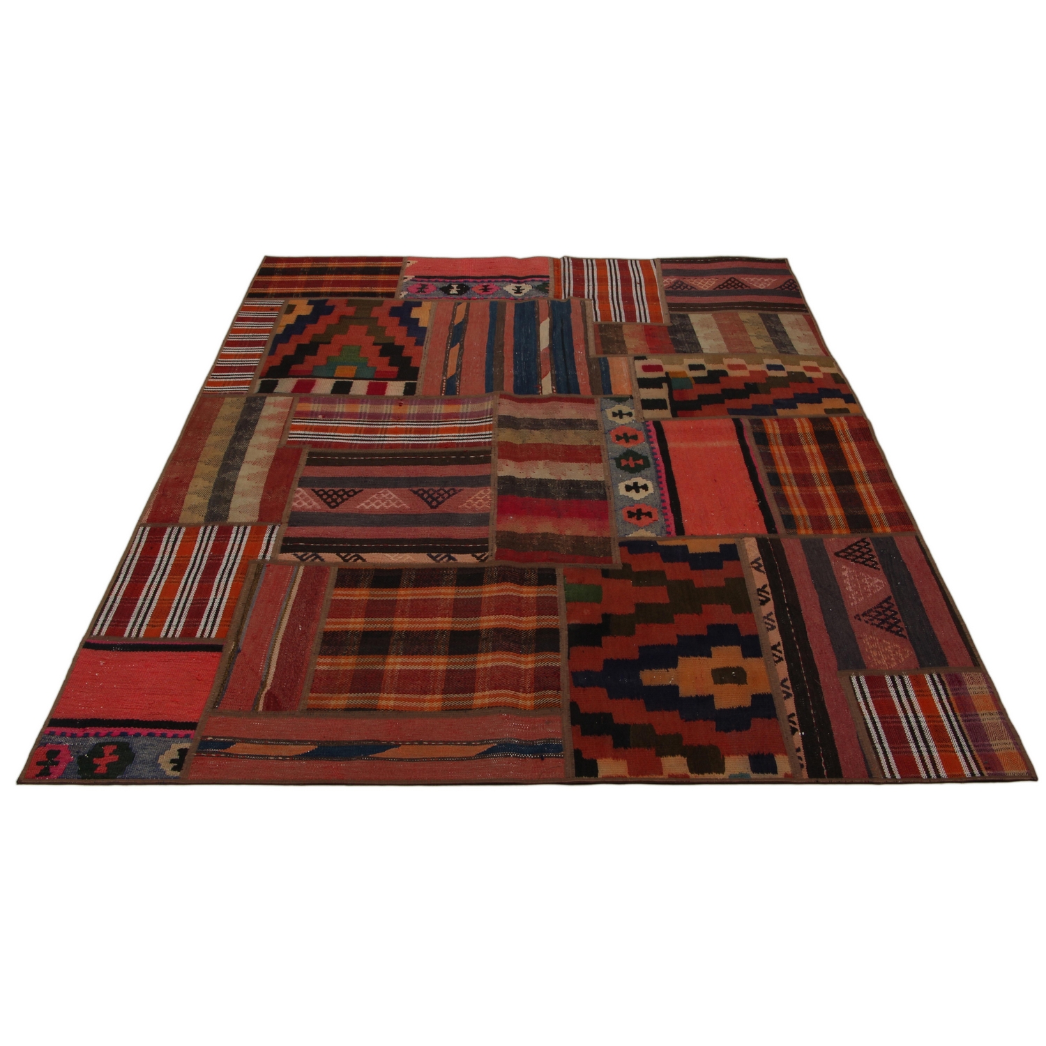 Persisk Patchworkmatta Arkiio Kelim Shiraz/Azerbajdzjan 159x204