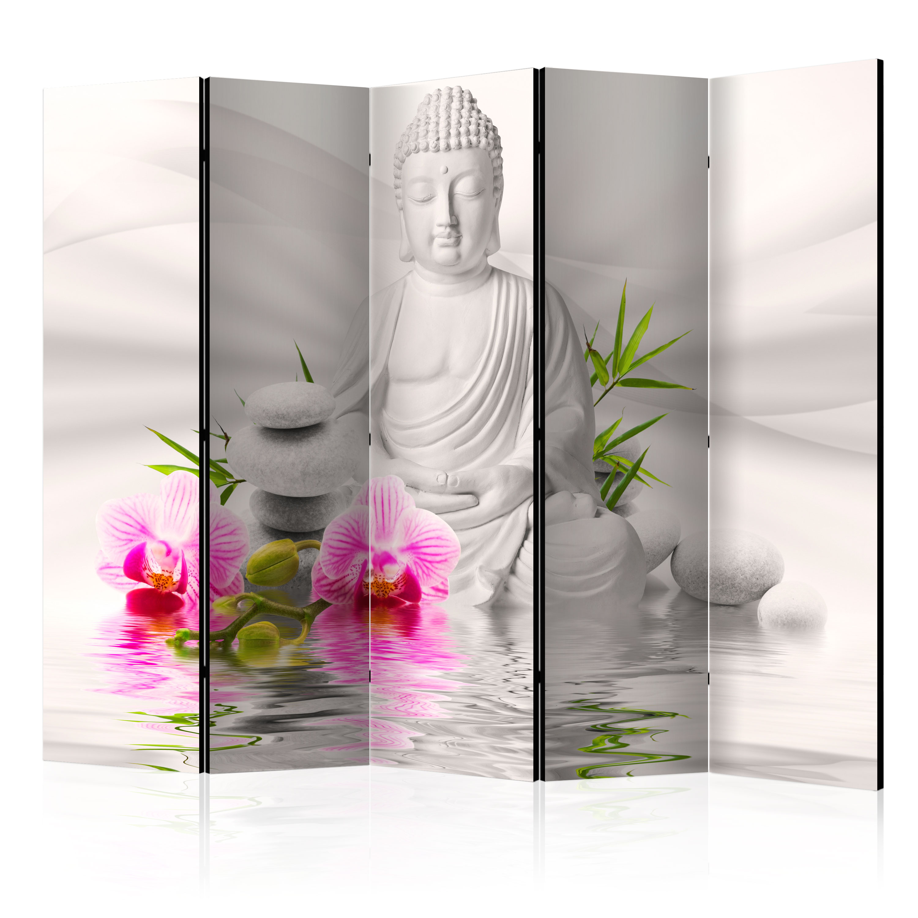 Rumsavdelare Skärmvägg Arkiio Buddha and Orchids II 225x172 cm