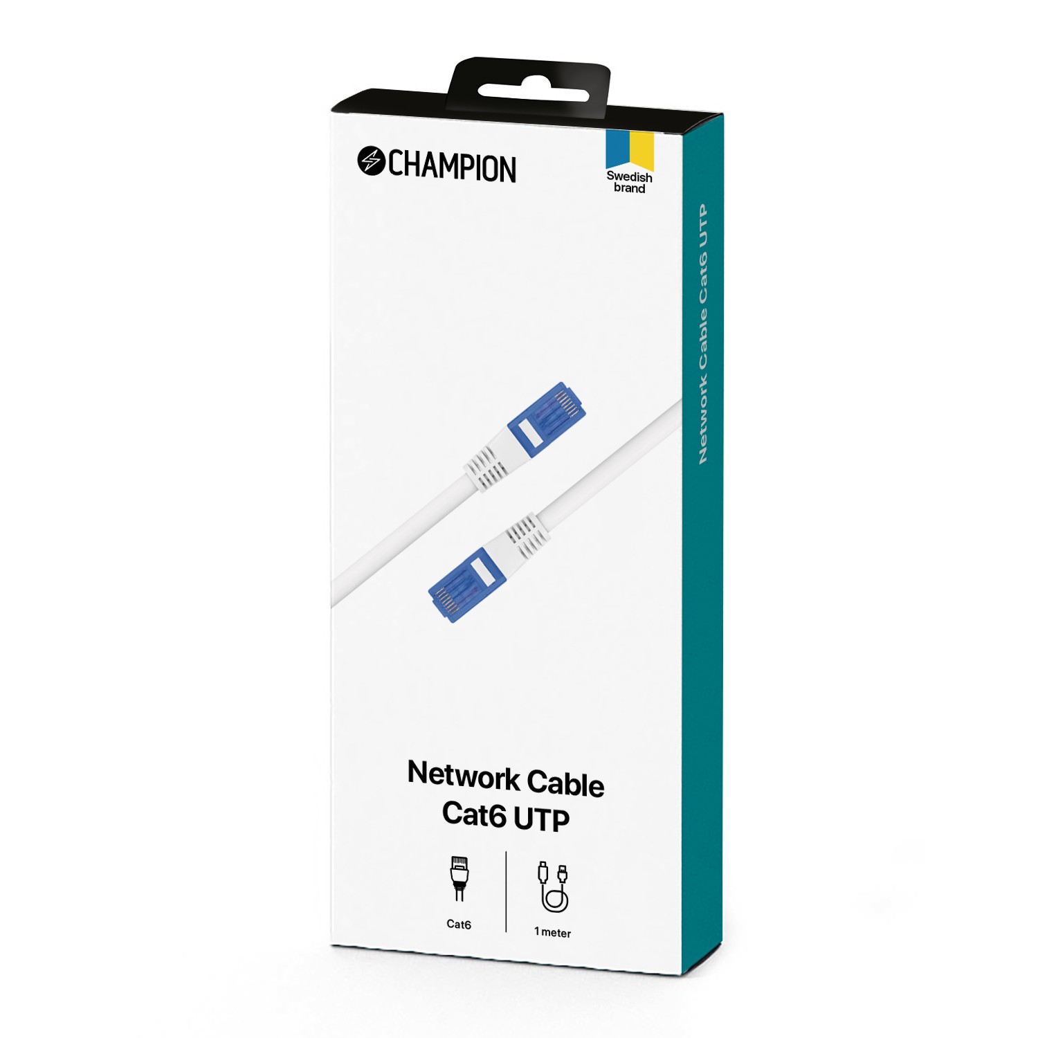 Nätverkskabel Champion CAT6 UTP 1.0m