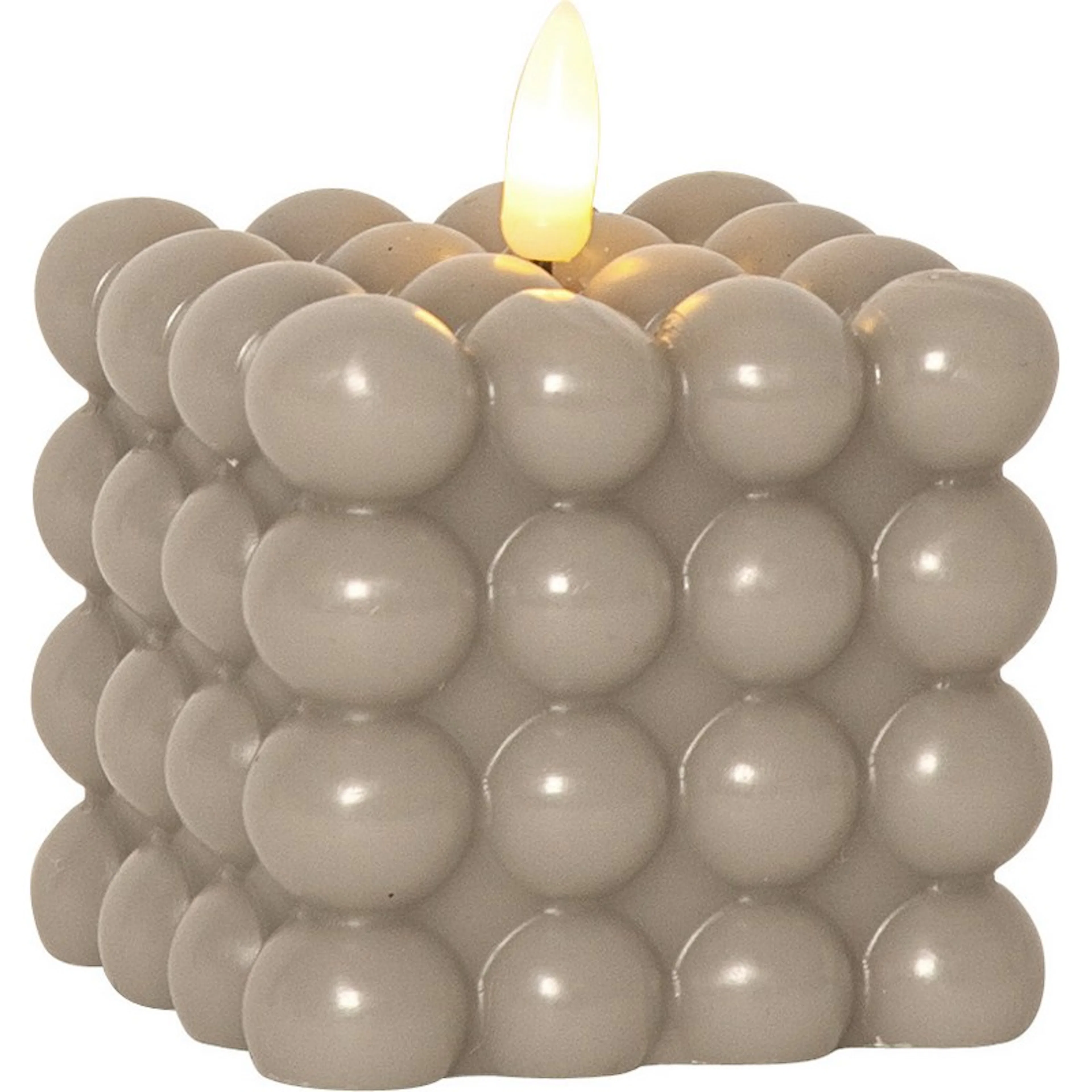LED Blockljus Flamme Dot Beige Beige