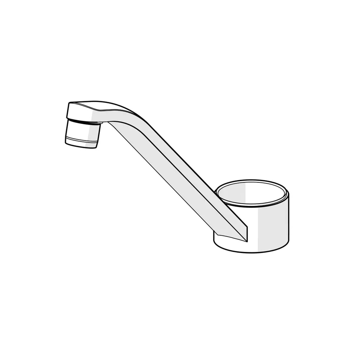 Utloppspip Oras 210 mm För Köksblandare Safira