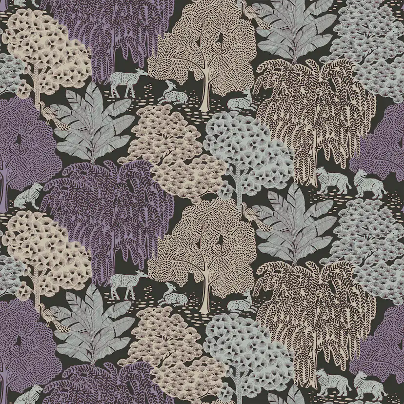 Tapet Laura Ashley Garträ Grove Violet Grå 121087