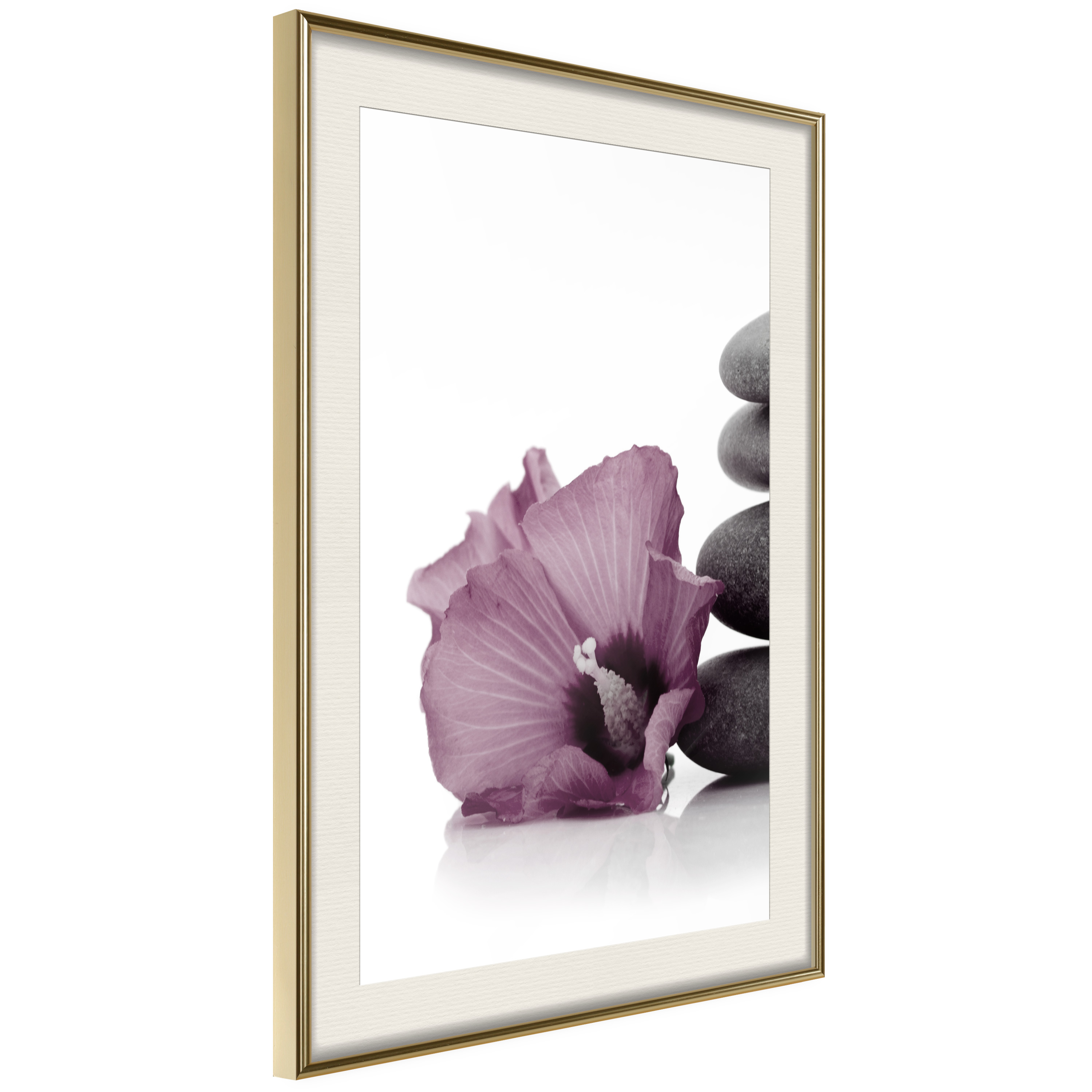 Affisch - Stone Consolation [Poster] 40x60 Guld ram med passepartout, 40x60 cm