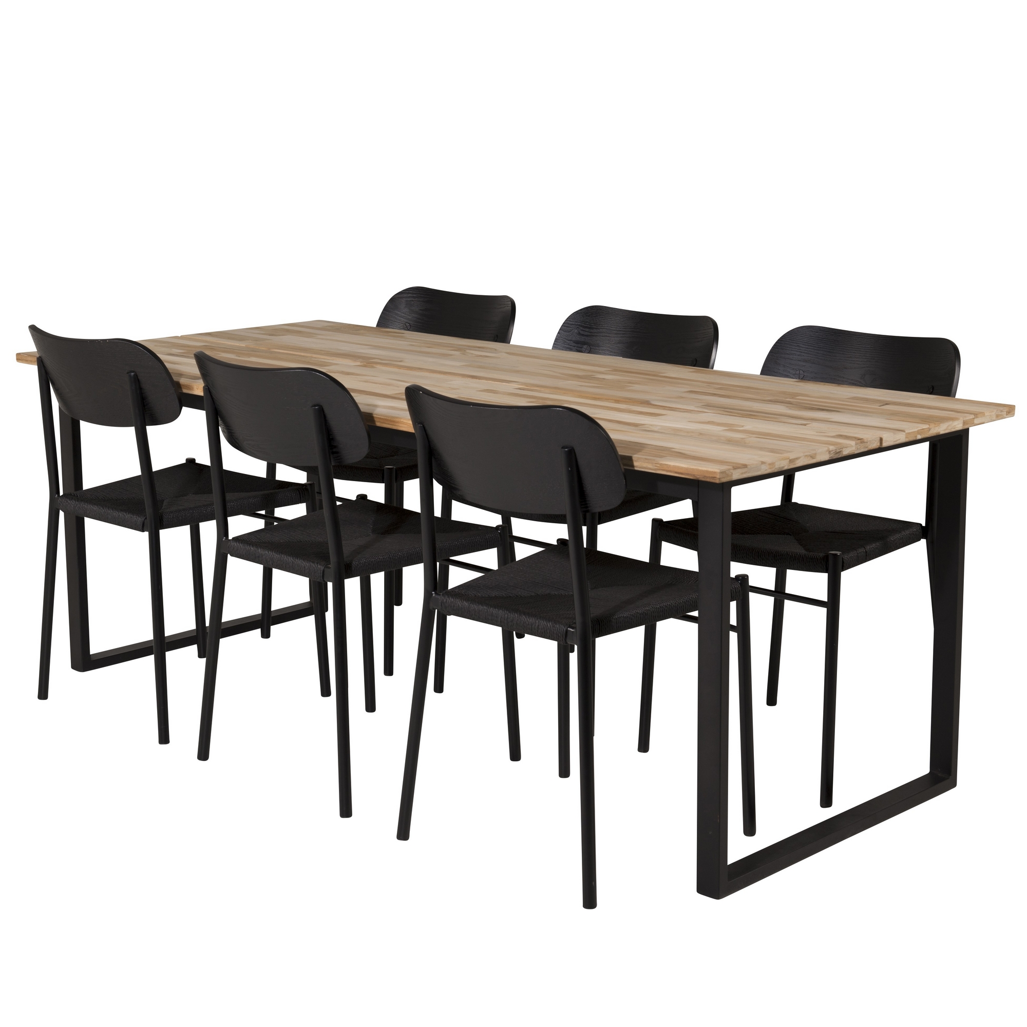 Matgrupp Venture Home Cornelia med 6 Peggy Stolar Svart