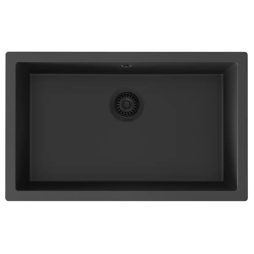Diskho Lavabo Jupiter 800, svart m/svart PU avlopp
