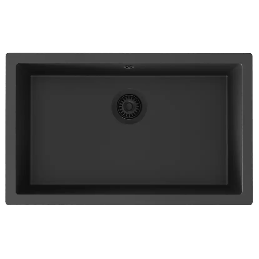 Diskho Lavabo Jupiter 800, svart m/svart PU avlopp