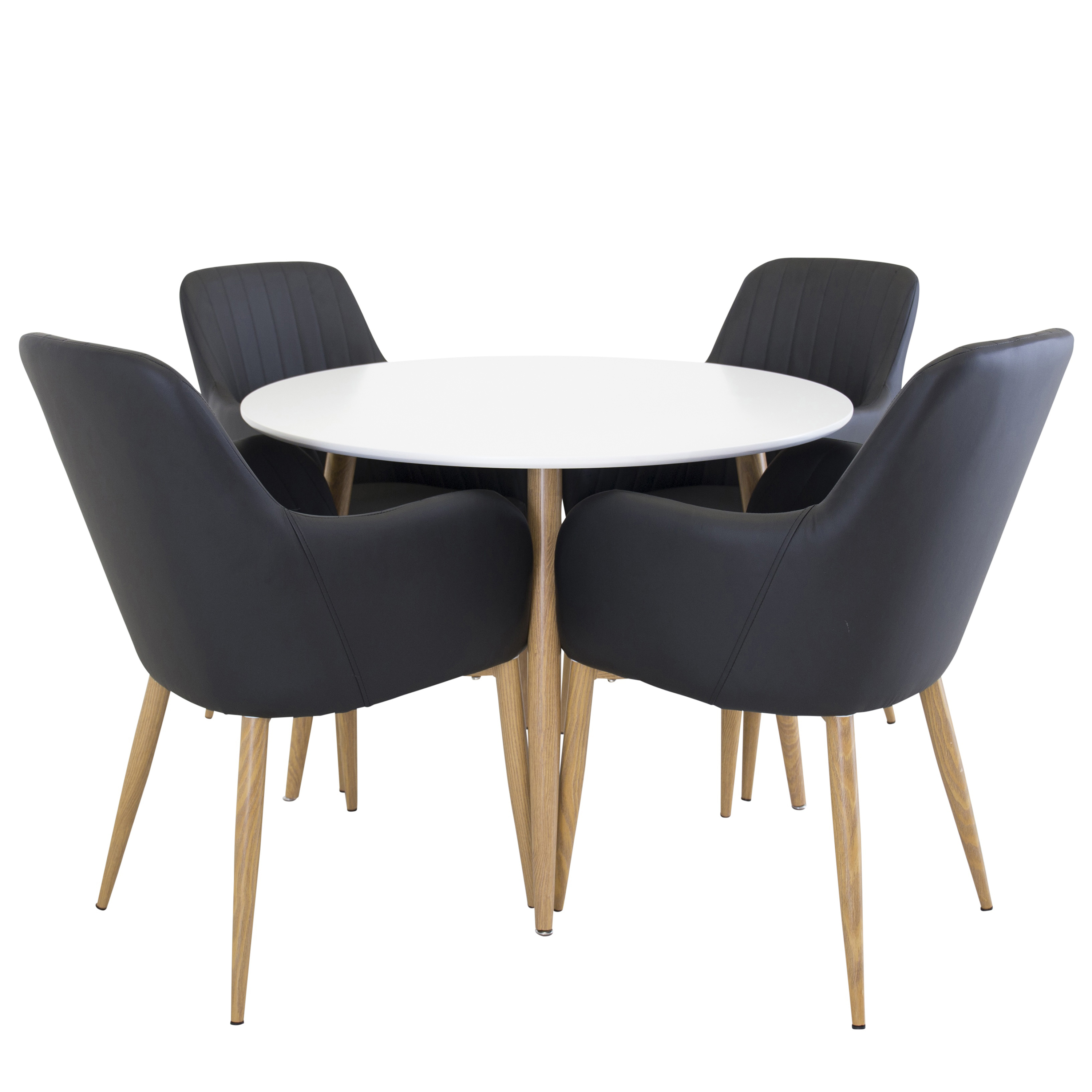 Matgrupp Venture Home Plake med 4 Corina Stolar Läder