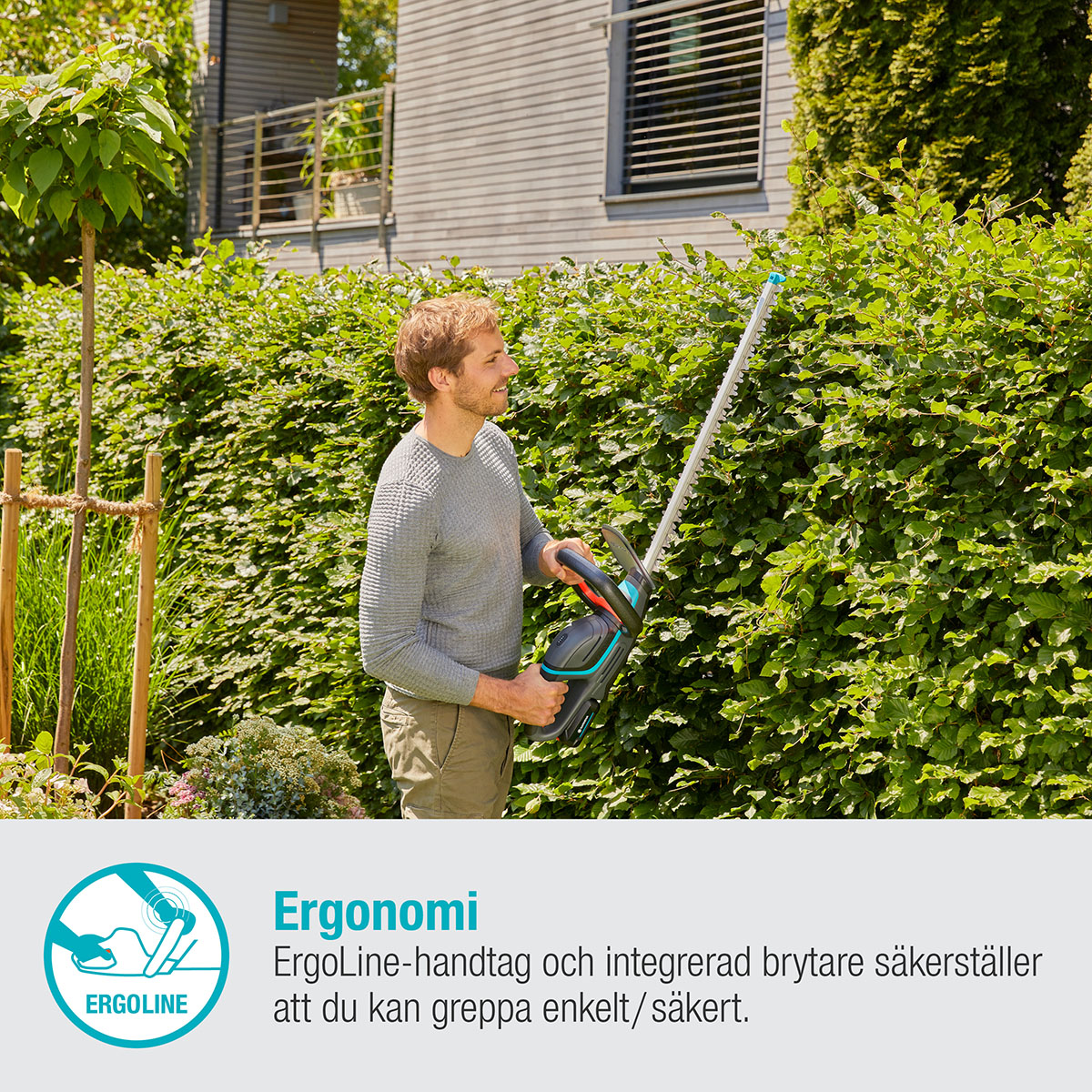 Häcksax Gardena ComfortCut 60/18V P4A Komplett (2,5Ah batteri + standardladdare)