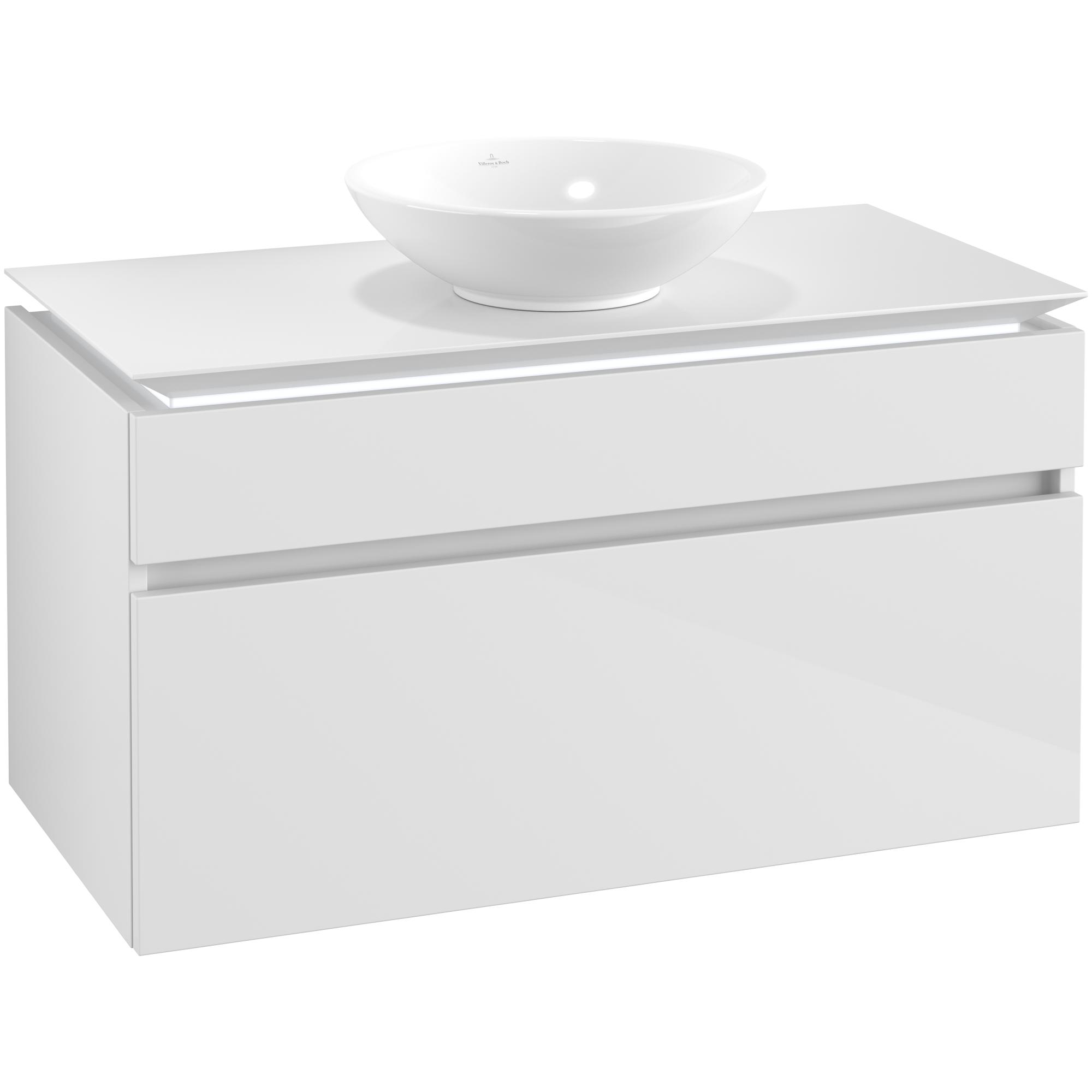 Tvättställsskåp Villeroy & Boch Legato 1000 med 2 Lådor för Ytmonterat Tvättställ