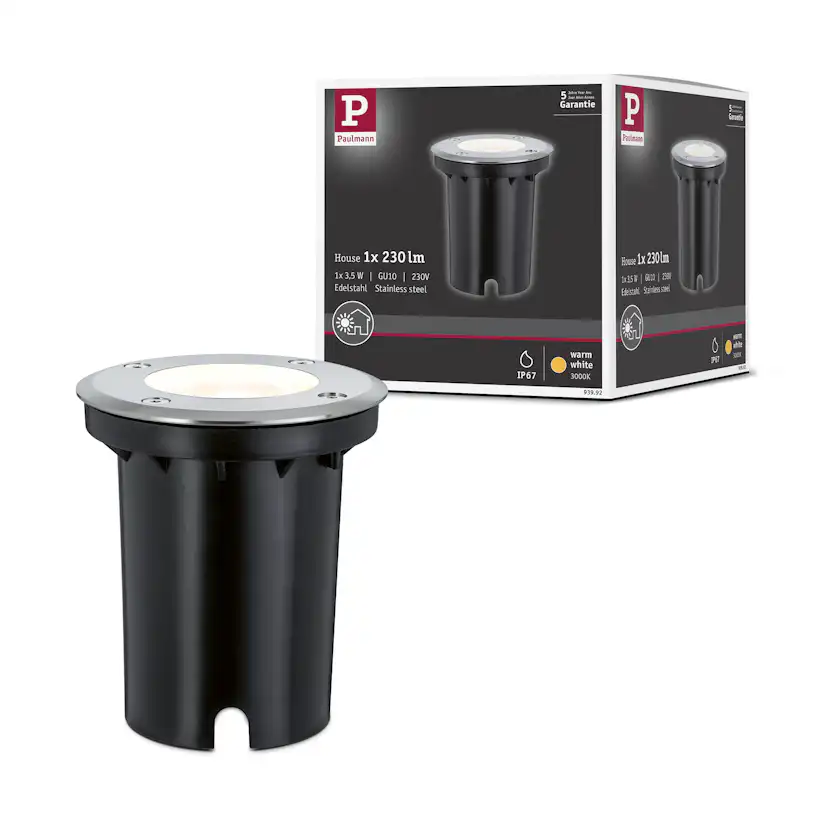 LED Infälld Markbelysning Paulmann Floor Rund IP67 230V Ljus: Soft White