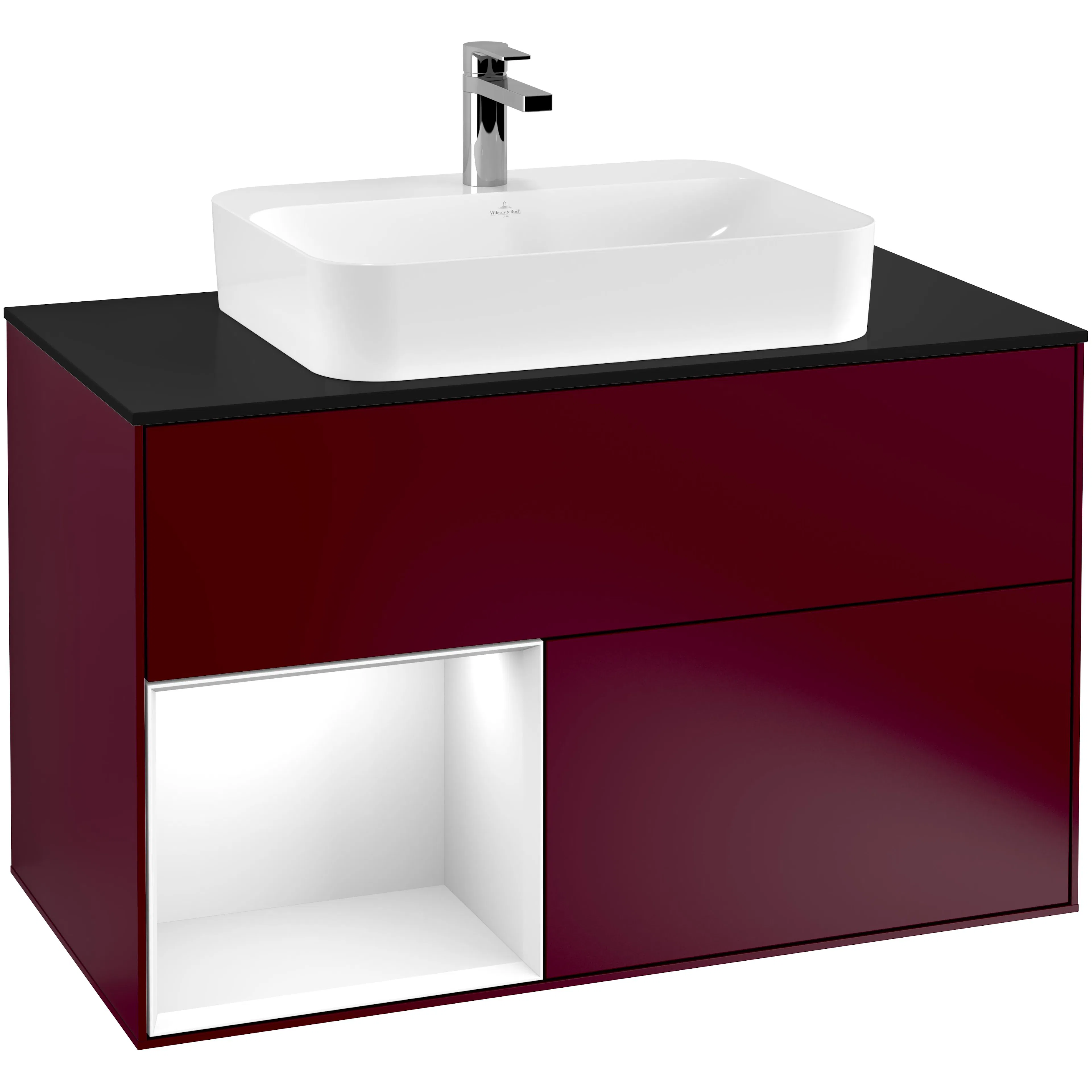 Tvättställsskåp Villeroy & Boch Finion med 2 Lådor Hylla och Bänkskiva för Ytmonterat Tvättställ