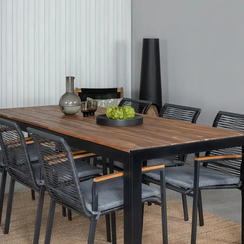 Matgrupp Venture Home Bois med 6 Deni Stolar