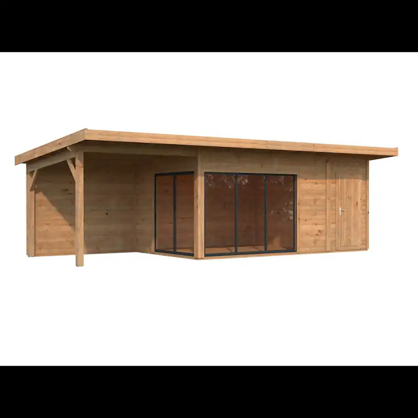 Stuga Palmako Andrea 24,2 m² Slide Plus (inv. 15,2+7,9 m²)