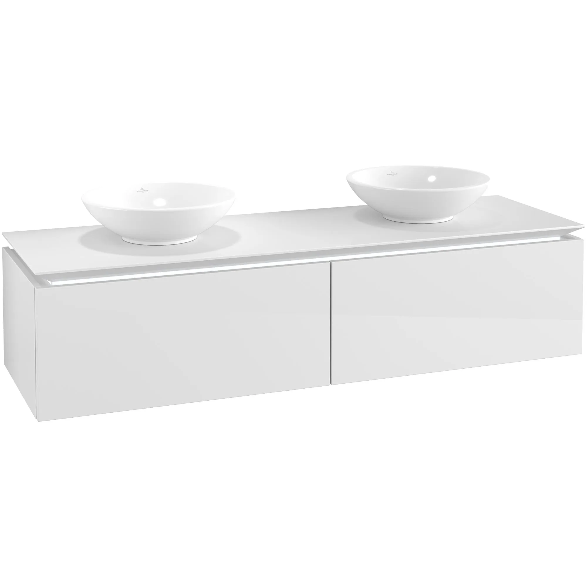 Tvättställsskåp Villeroy & Boch Legato Kompakt 1600 med 2 Lådor för Två Tvättställ från Memento