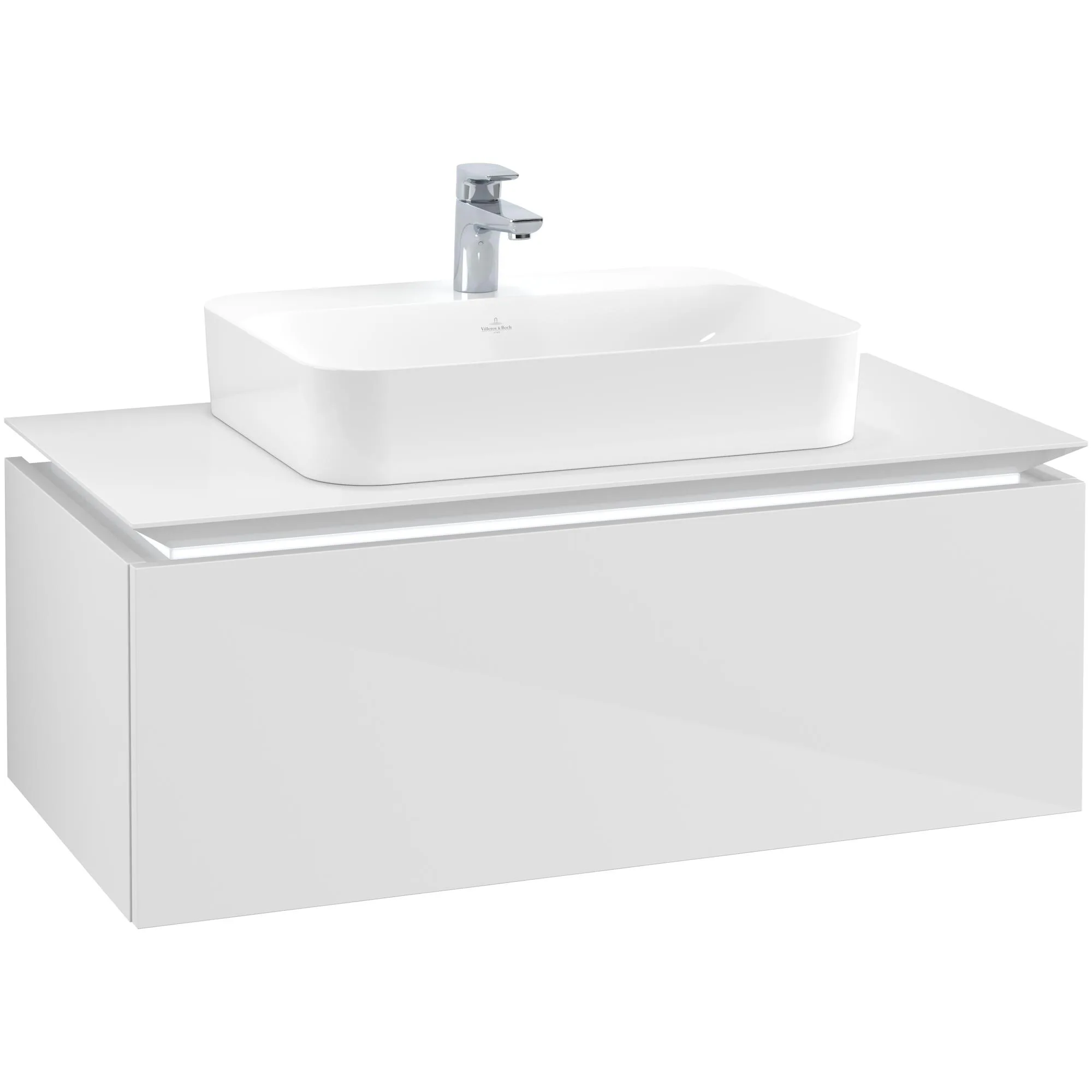 Tvättställsskåp Villeroy & Boch Legato Kompakt med 1 Låda för Ytmonterat Tvättställ från Finion & Memento