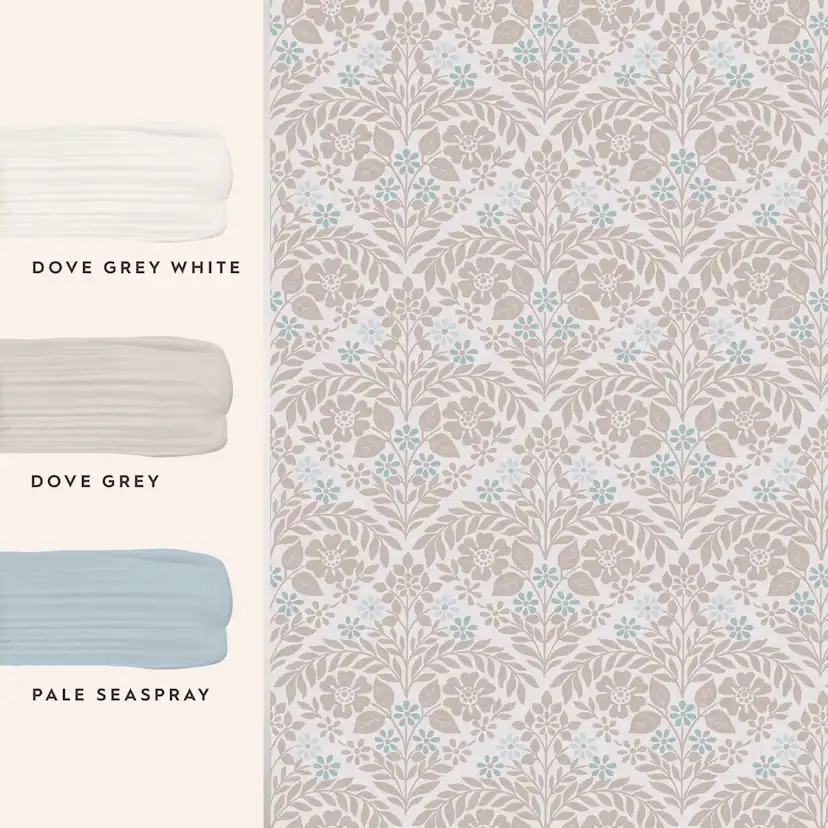 Tapet Laura Ashley Margam Dove Grå 118490