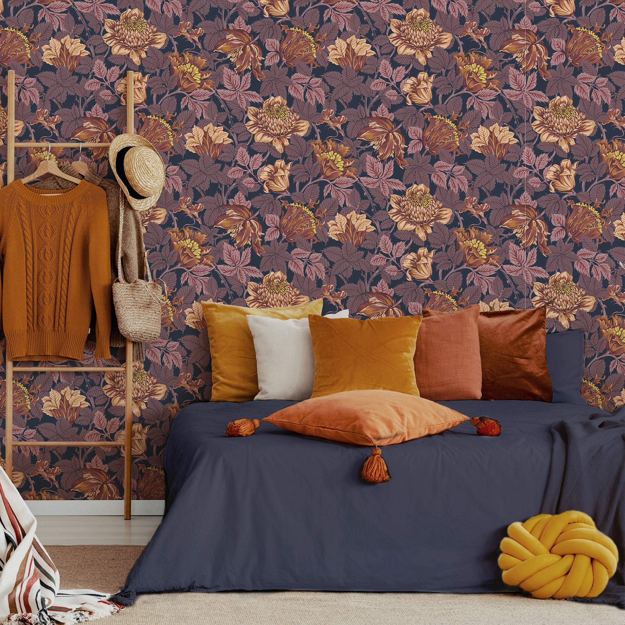 Tapet Sublime Flower Burgundy 121147