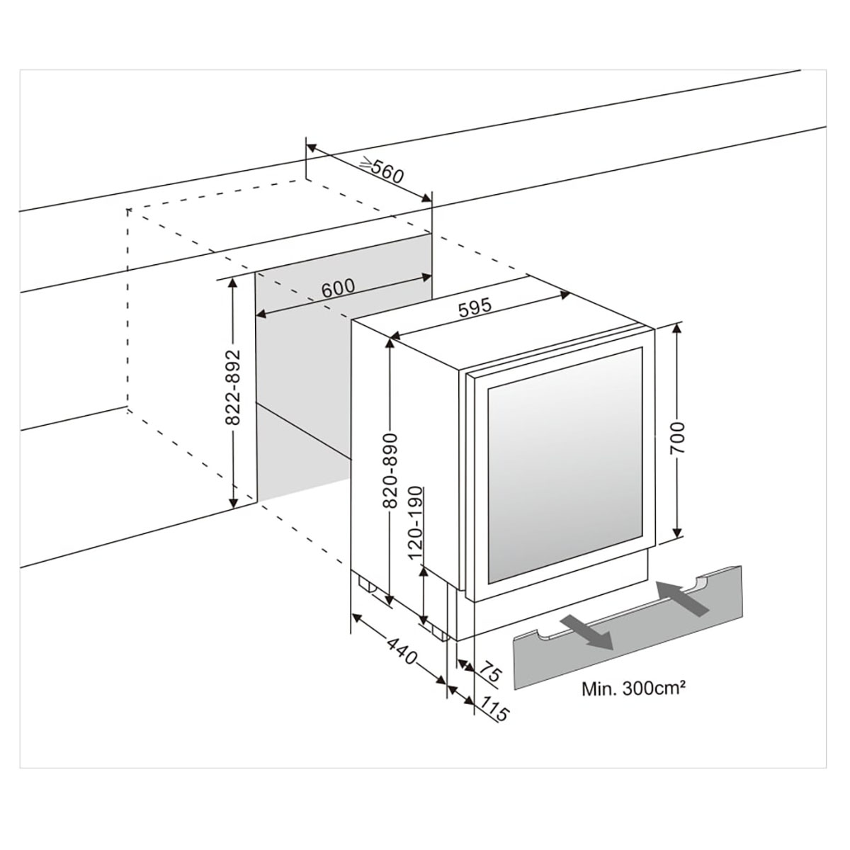 Vinkyl mQuvée WineCave 60D Modern WCD60M-700
